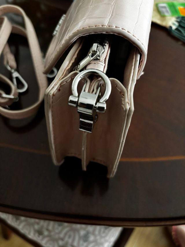 Bolso Stradivarius rosa/beige