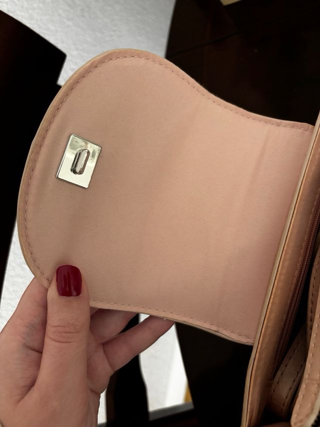 Bolso Stradivarius rosa/beige