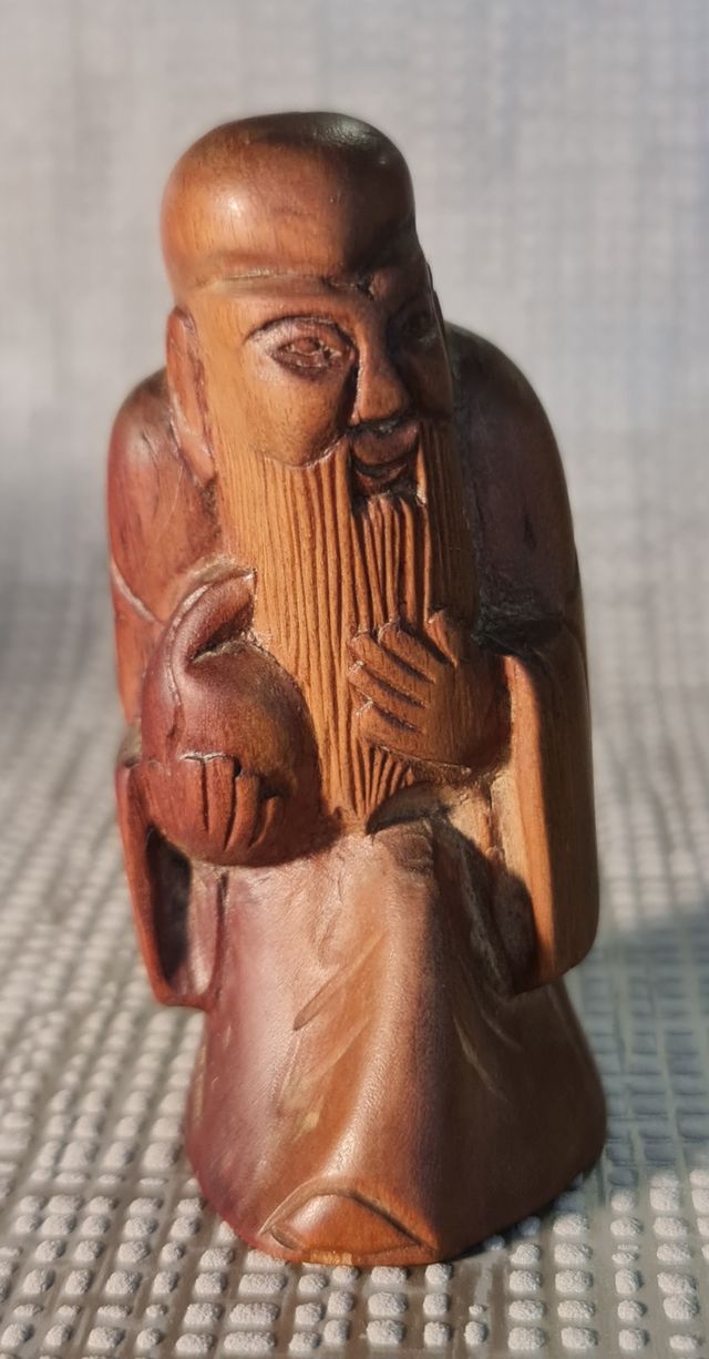 Figure Cinesi Fu Lu Shou in Legno