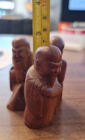 Figure Cinesi Fu Lu Shou in Legno