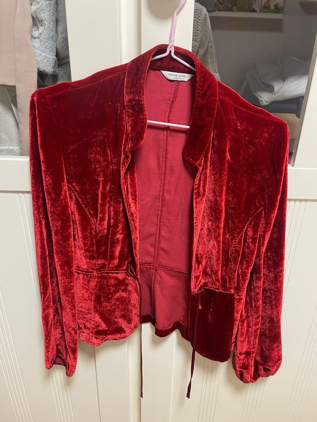 Chaqueta Terciopelo Rojo