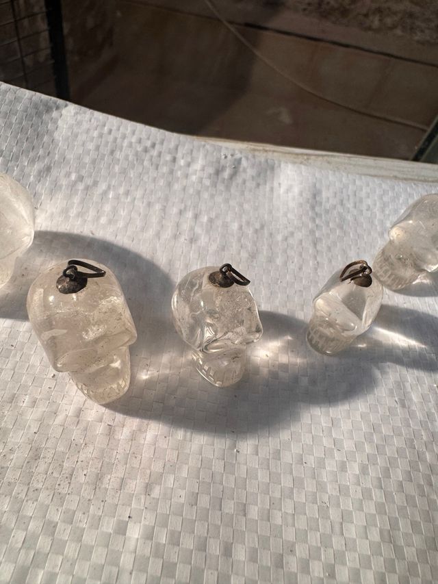 Colgante Calavera Cuarzo Cristal Natural