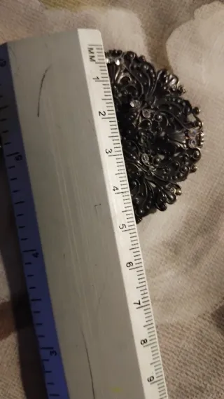 Pendientes vintage plateados con pedrería