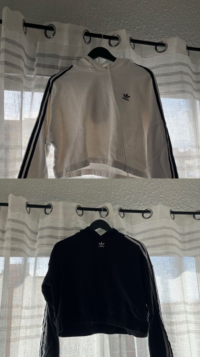 Lote 2 Sudaderas Adidas Blancas y Negras