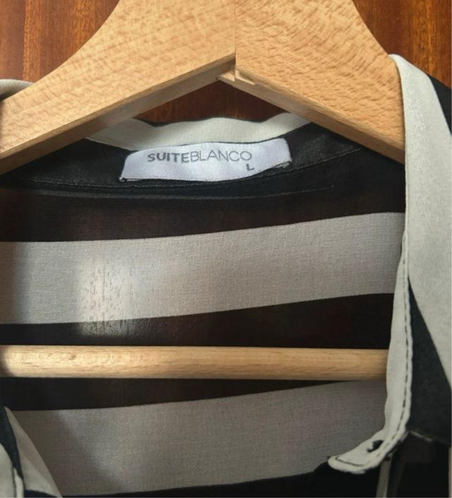 Camisa SuiteBlanco Rayas Talla L