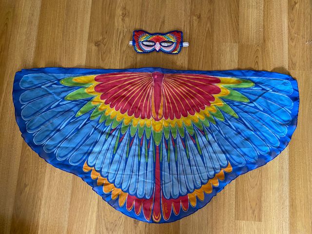 Disfraz Alas y Antifaz Guacamayo