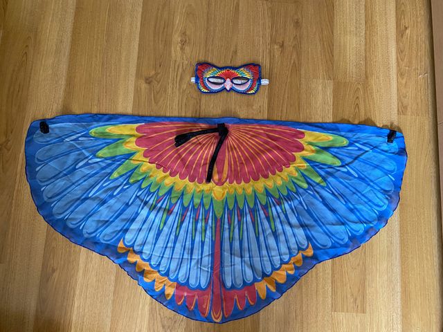 Disfraz Alas y Antifaz Guacamayo