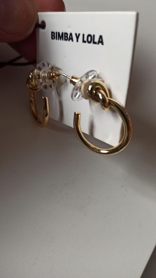 Pendientes Bimba y Lola dorados nuevos
