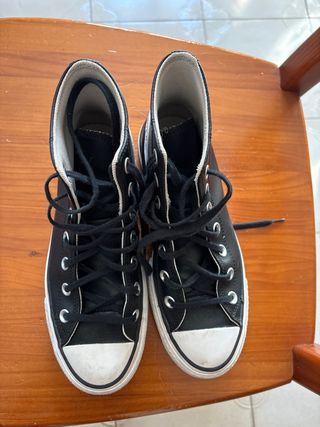 Zapatilla Converse Doble Suela Negras Talla 37