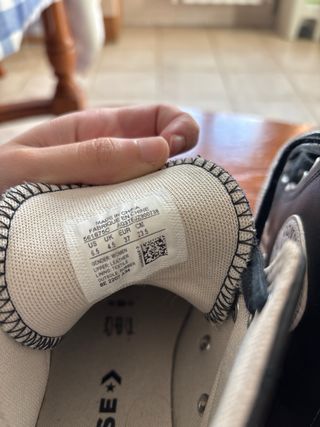 Zapatilla Converse Doble Suela Negras Talla 37