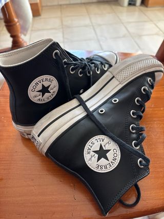 Zapatilla Converse Doble Suela Negras Talla 37