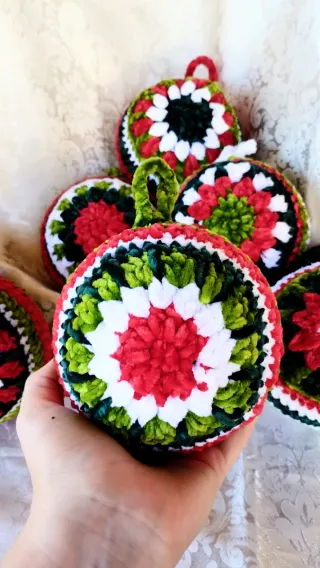 Palline Natale Fatte a Mano - Set 6