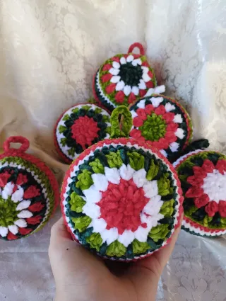 Palline Natale Fatte a Mano - Set 6