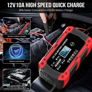 Cargador de Baterías 12V 10A