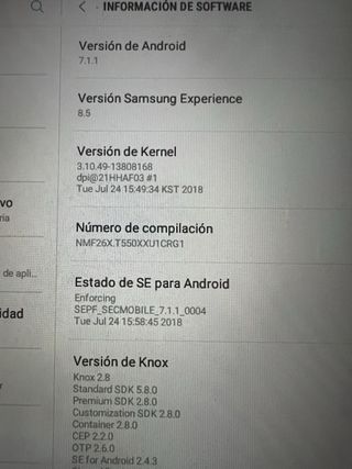 Tablet Samsung Blanca