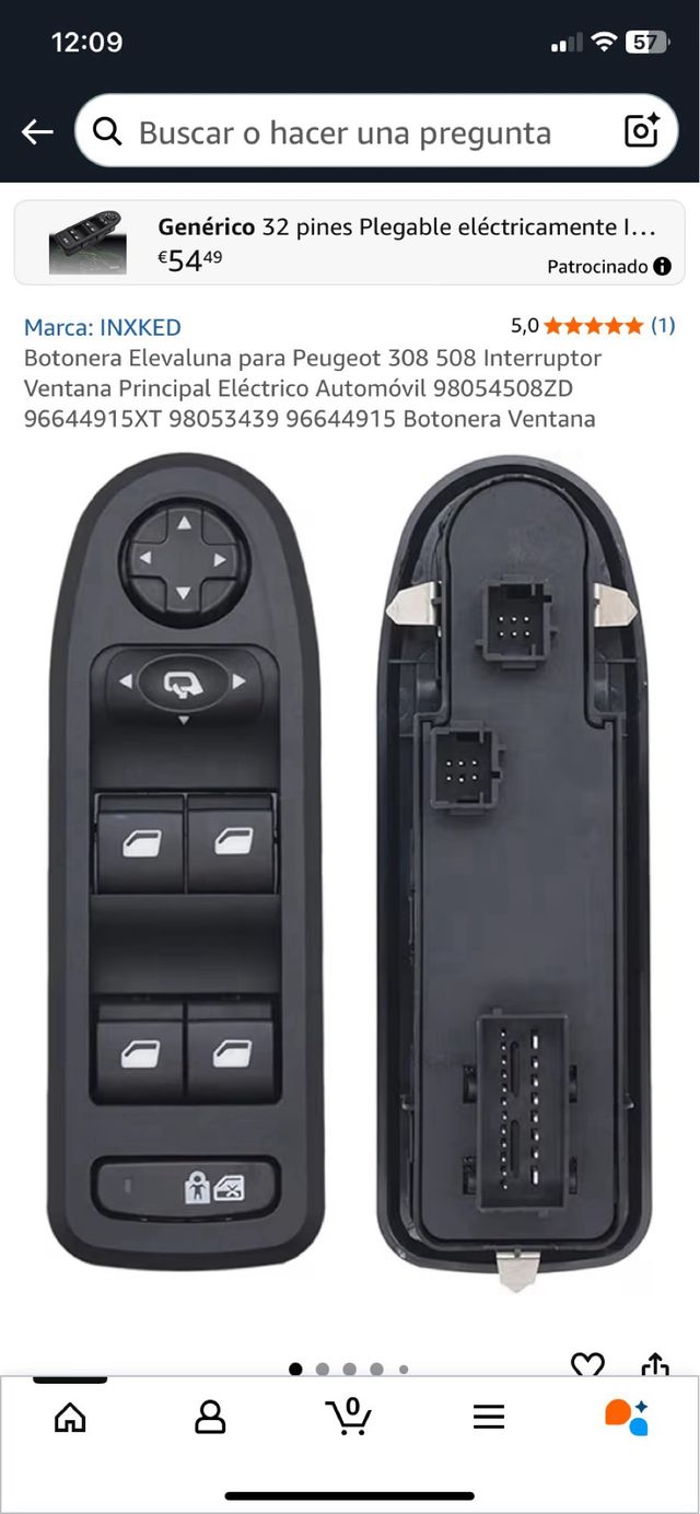 Botonera Peugeot 308