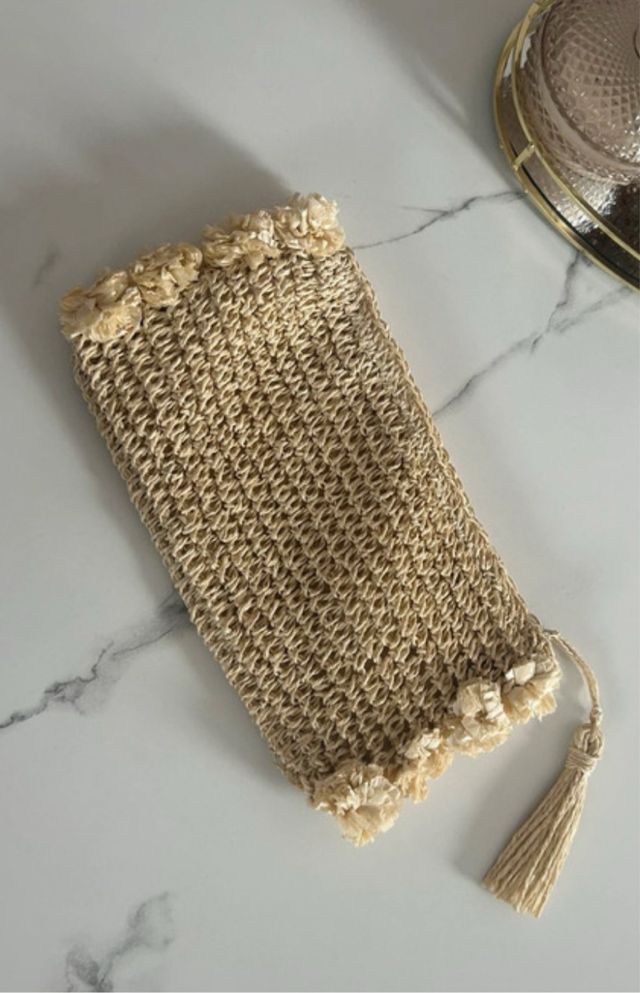 Neceser Guess Beige y Rojo con Tassel