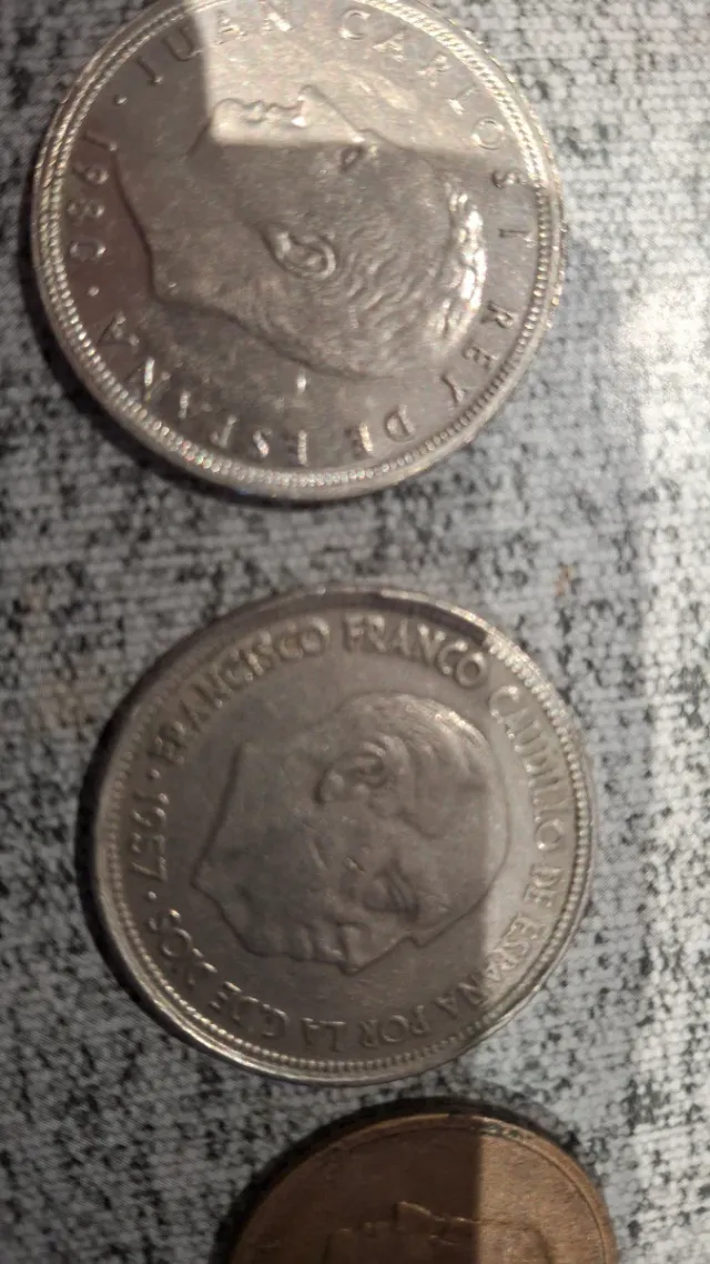Monedas antiguas España Juan Carlos y Franco
