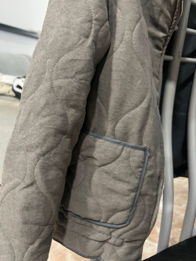 Chaqueta acolchada mujer gris talla S