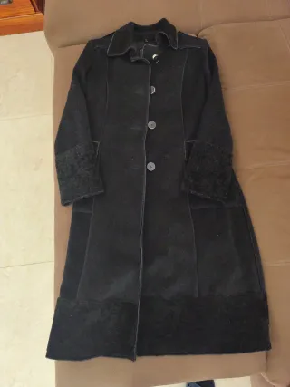 Cappotto Angora e Lana Nero Tg 46