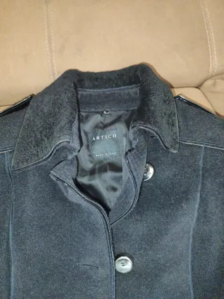 Cappotto Angora e Lana Nero Tg 46