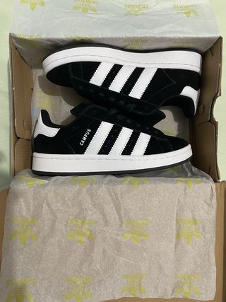Sapatilhas Adidas Campus Preto e Branco