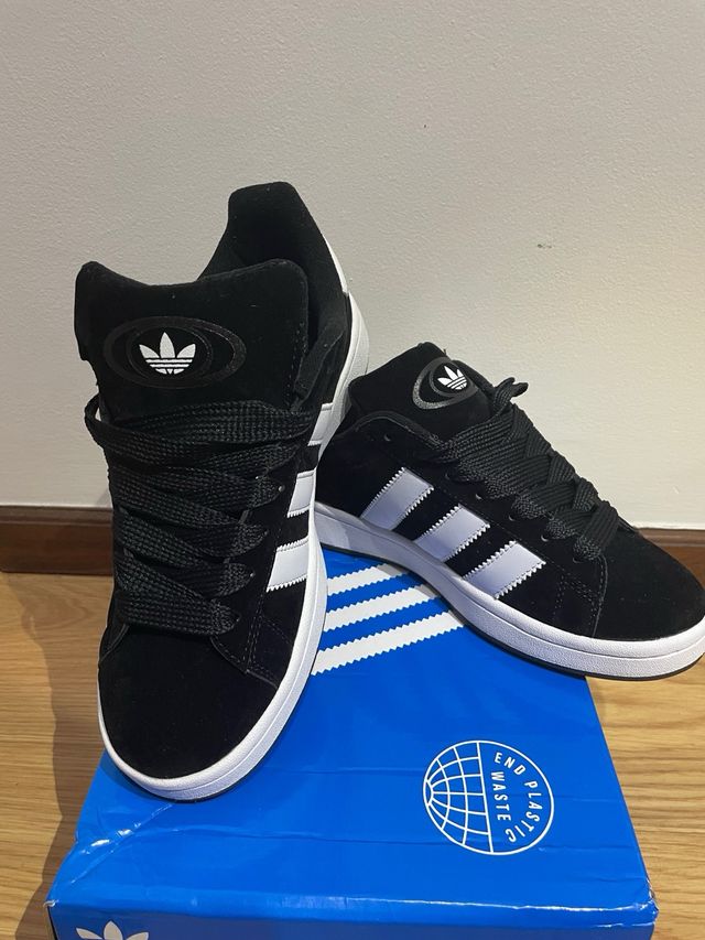Sapatilhas Adidas Campus Preto e Branco
