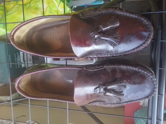 Mocassini uomo marrone con nappine