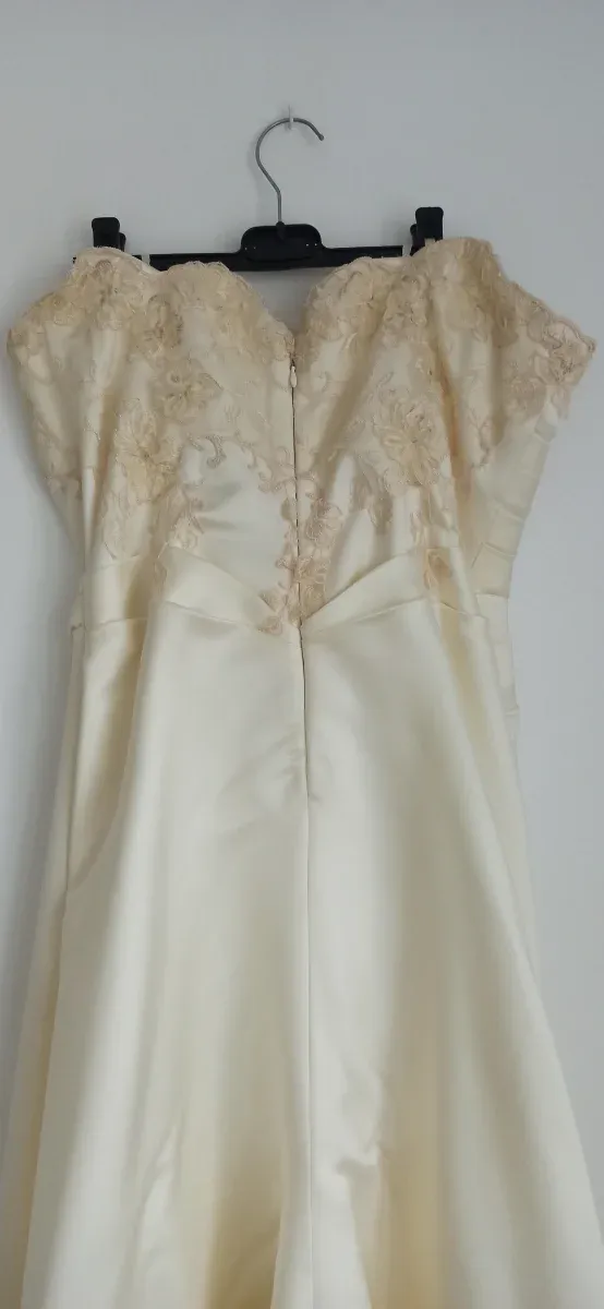 Vestido de Novia Beige/Blanco
