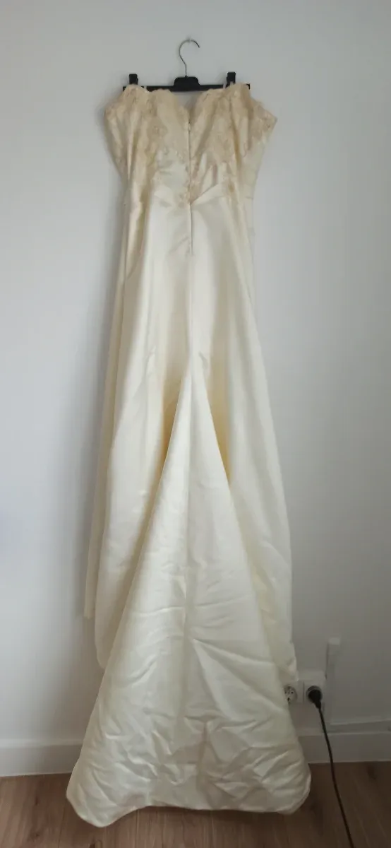 Vestido de Novia Beige/Blanco