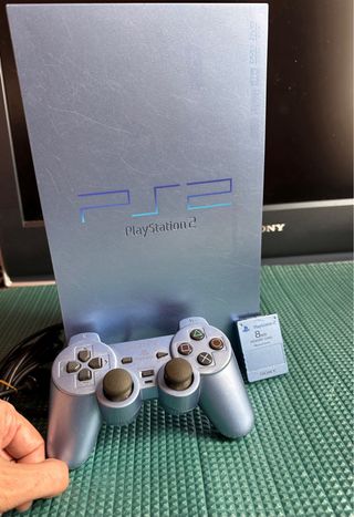 PlayStation 2 PAL + Mando + Memory Edición Aqua