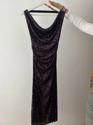 Vestido Morado Lentejuelas