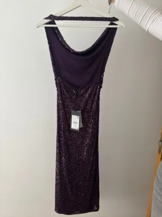 Vestido Morado Lentejuelas