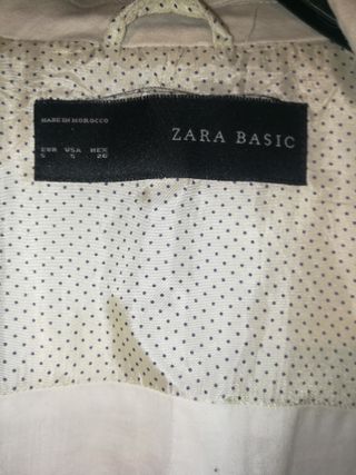 Chaqueta botón Zara Basic S