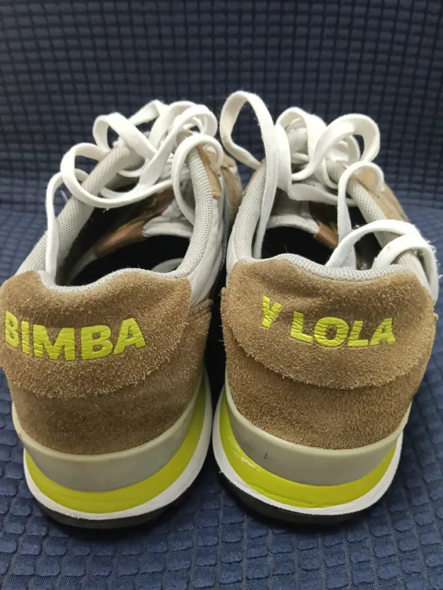 Zapatillas BIMBA Y LOLA marrones y amarillas