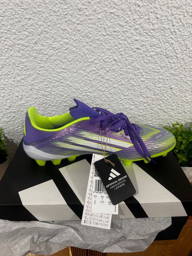 Adidas F50 League Tacos Morados/Verdes