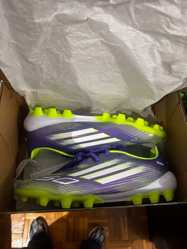 Adidas F50 League Tacos Morados/Verdes