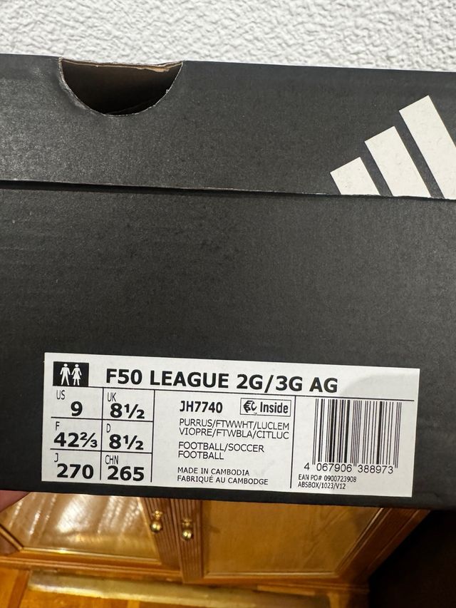 Adidas F50 League Tacos Morados/Verdes