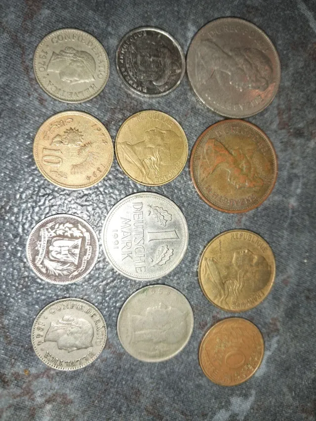Colección de monedas antiguas