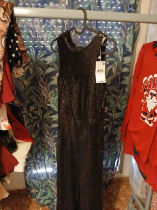 Mono fiesta lentejuelas negro