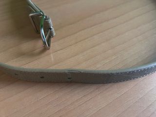 Cinturón Lacoste Beige/Dorado