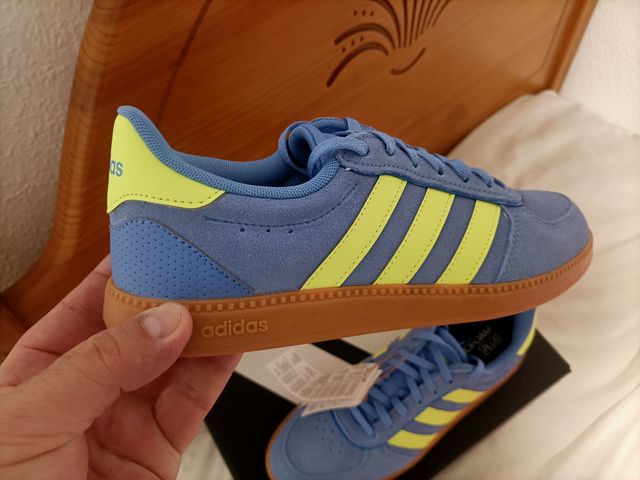 Zapatillas Adidas Talla 40 Azul y Amarillo