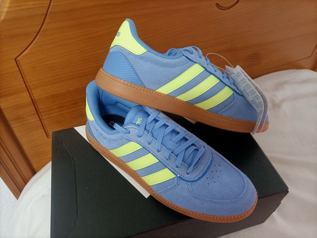 Zapatillas Adidas Talla 40 Azul y Amarillo