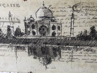 Cuadro Taj Mahal Madera