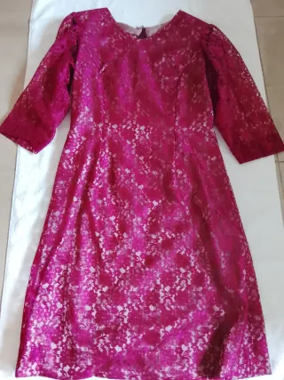 Vestido de fiesta encaje rosa/morado Talla S/M