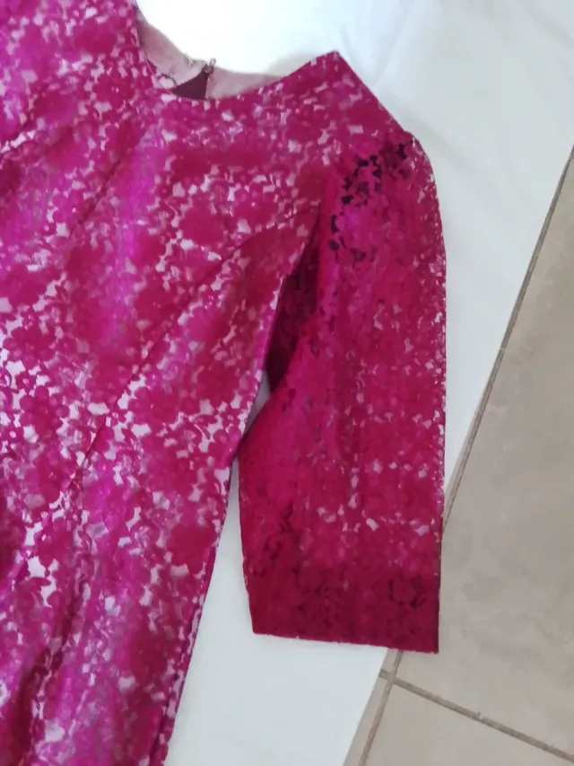 Vestido de fiesta encaje rosa/morado Talla S/M