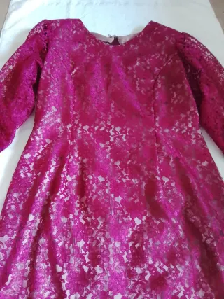 Vestido de fiesta encaje rosa/morado Talla S/M