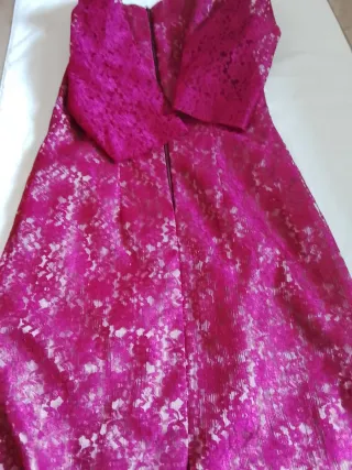Vestido de fiesta encaje rosa/morado Talla S/M