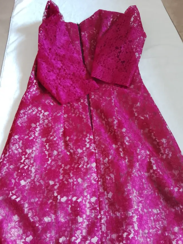Vestido de fiesta encaje rosa/morado Talla S/M