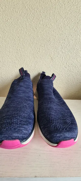 Zapatillas Skechers Stretch Fit Azul y Rosa